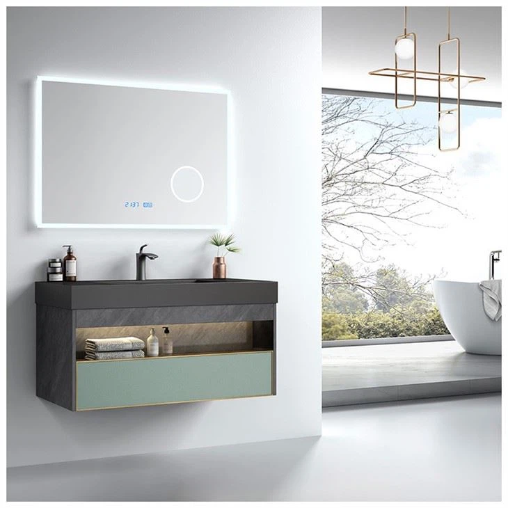 Light Green Flat Door Vanity Sets