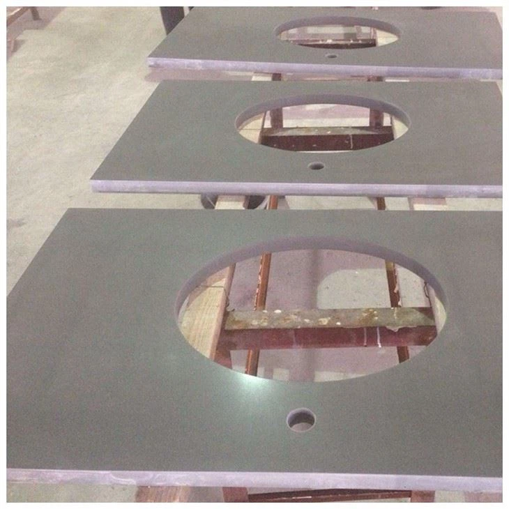 Grey Quartz Bathroom Single Sink Vanity Top