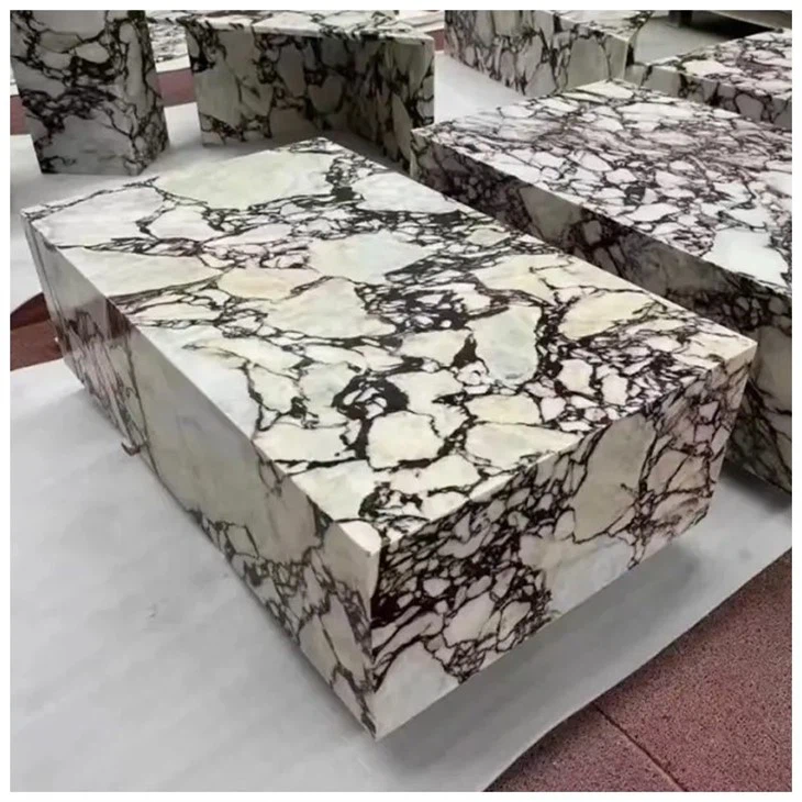Low Marble Plinth Coffee Table