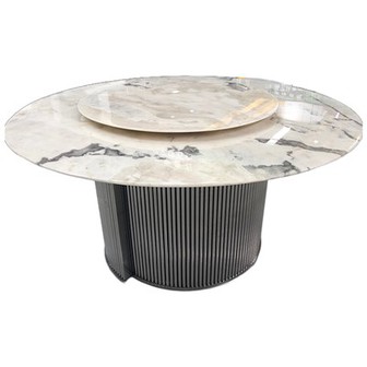 Karibų salos marmuriniai „Lazy Susan“ stalai