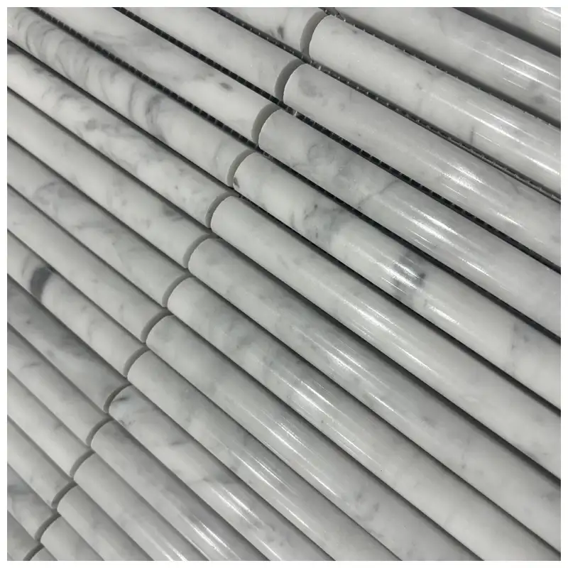 Carrara White Marble Fluted Wall Mosaic Tiles Carrara White Marble Fluted Wall Mosaic Tiles